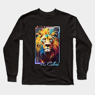 Lion  Animal Discovery Adventure Nature Planet Earth Paint Long Sleeve T-Shirt